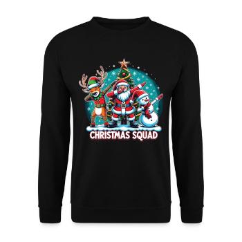 Christmas Squad - Unisex Sweatshirt - black - Front - Alina (178cm) & Michal (187cm)
