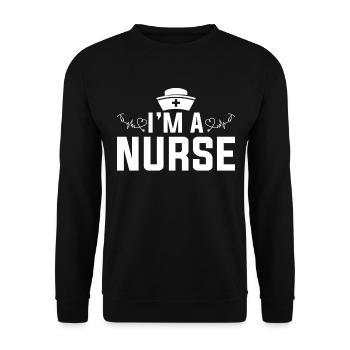 Registered Nurse Hospice Nurse Hospital Nurse - I' - Unisex Sweatshirt - black - Front - Alina (178cm) & Michal (187cm)