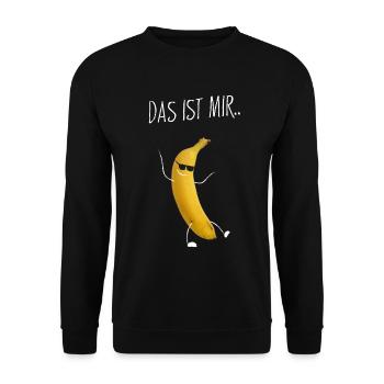 Ist mir egal Banane Früchte Ersatzkostüm Fasnacht - Unisex Pullover - Schwarz - Vorne - Alina (178cm) & Michal (187cm)