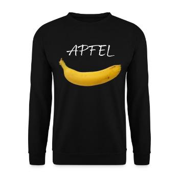 Banane Apfel Früchte Obstsalat Veganer Vegetarier - Unisex Pullover - Schwarz - Vorne - Alina (178cm) & Michal (187cm)