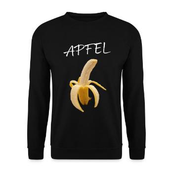 Banane Apfel Frucht Ersatzkostüm Karneval Fasching - Unisex Pullover - Schwarz - Vorne - Alina (178cm) & Michal (187cm)