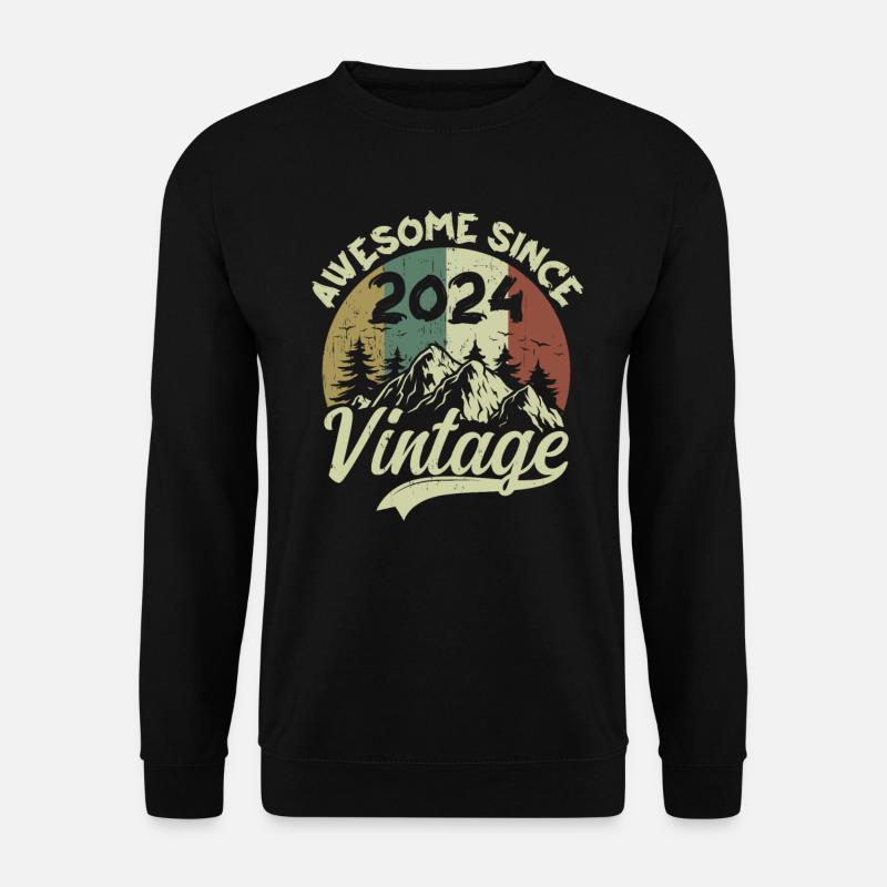 Millésime 2024 Cadeau D'anniversaire 2024 - Sweat-shirt Unisexe - noir