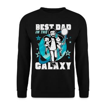 Best Dad, Dad, Father's Day, Dad Daddy Saying - Unisex Sweatshirt - black - Front - Alina (178cm) & Michal (187cm)