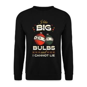 J’aime Big Bulbs et je ne peux pas mentir - Noël - Sweat-shirt Unisexe - noir - Devant - Alina (178cm) & Michal (187cm)