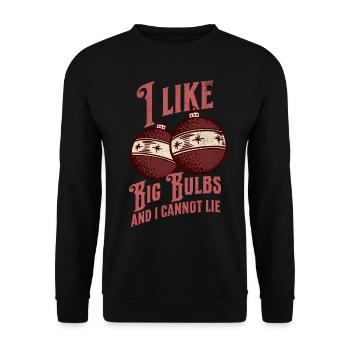 J’aime Big Bulbs et je ne peux pas mentir - Noël - Sweat-shirt Unisexe - noir - Devant - Alina (178cm) & Michal (187cm)