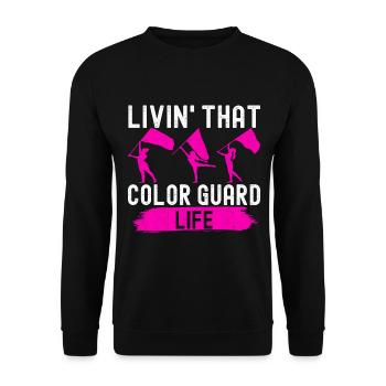 Drapeau agitant la fanfare garde de couleur - Sweat-shirt Unisexe - noir - Devant - Alina (178cm) & Michal (187cm)