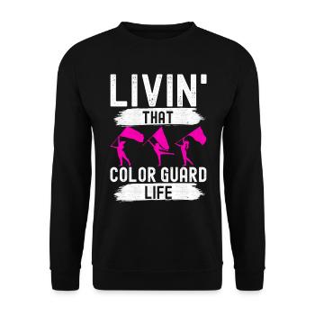 Drapeau agitant la fanfare garde de couleur - Sweat-shirt Unisexe - noir - Devant - Alina (178cm) & Michal (187cm)