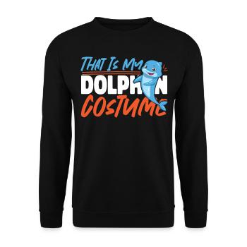 Dolphin Halloween That Is My - Unisex Pullover - Schwarz - Vorne - Alina (178cm) & Michal (187cm)