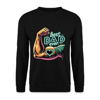 Best Dad Ever - Unisex Sweatshirt - black - Front - Alina (178cm) & Michal (187cm)