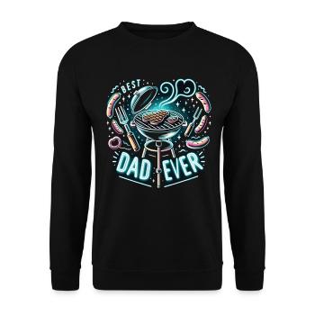 Best Dad Ever - Unisex Pullover - Schwarz - Vorne - Alina (178cm) & Michal (187cm)