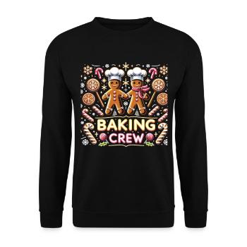 Équipe de pâtisserie - Sweat-shirt Unisexe - noir - Devant - Alina (178cm) & Michal (187cm)