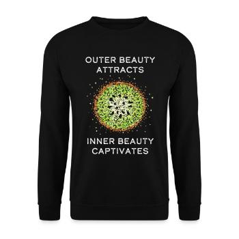 Kiwi Fruit Fruits Fruit Lover Summer Fruit - Unisex Sweatshirt - black - Front - Alina (178cm) & Michal (187cm)
