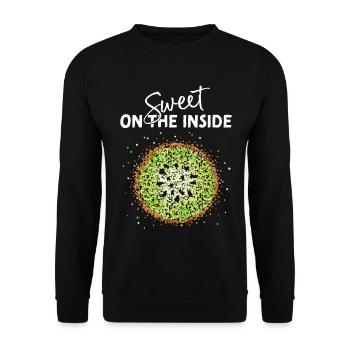 Kiwi Fruit Fruits Lover Vegan Veganism - Sweat-shirt Unisexe - noir - Devant - Alina (178cm) & Michal (187cm)