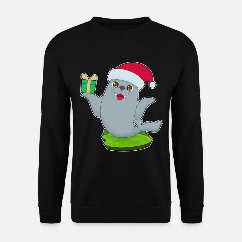 Seal Christmas Package - Unisex Sweatshirt - black