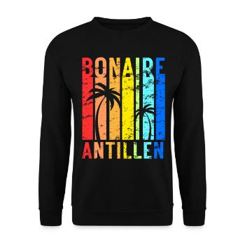 Bonaire Antillen Karibik Insel Urlaub - Unisex Pullover - Schwarz - Vorne - Alina (178cm) & Michal (187cm)