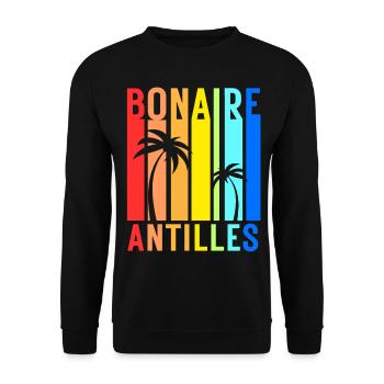 Bonaire Antillen Karibik Insel Urlaub - Unisex Pullover - Schwarz - Vorne - Alina (178cm) & Michal (187cm)