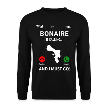Bonaire Antillen Karibik Insel Urlaub - Unisex Pullover - Schwarz - Vorne - Alina (178cm) & Michal (187cm)