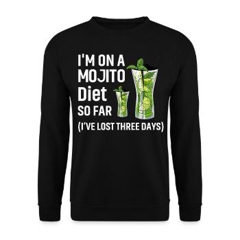 Je suis un régime Mojito jusqu’à présent, j’ai perdu trois jours - Sweat-shirt Unisexe - noir - Devant - Alina (178cm) & Michal (187cm)