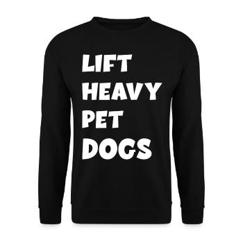 Soulever des chiens de compagnie lourds - Sweat-shirt Unisexe - noir - Devant - Alina (178cm) & Michal (187cm)