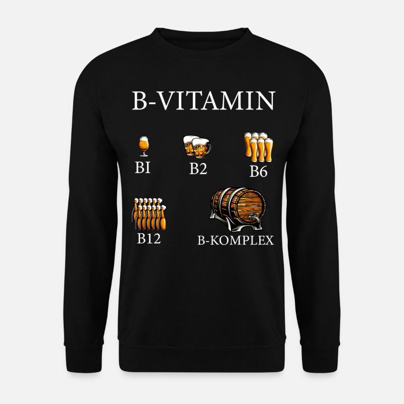 Vitamine B Bière Alcool - Sweat-shirt Unisexe - noir