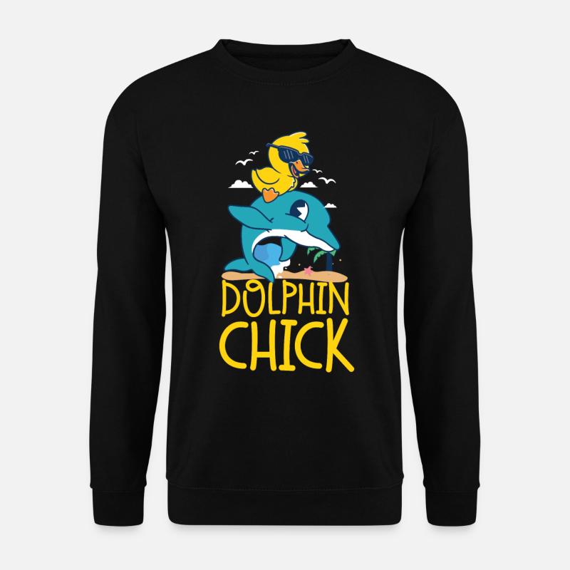 Dolphin Chicken Dolphin Chick - Unisex Sweatshirt - black