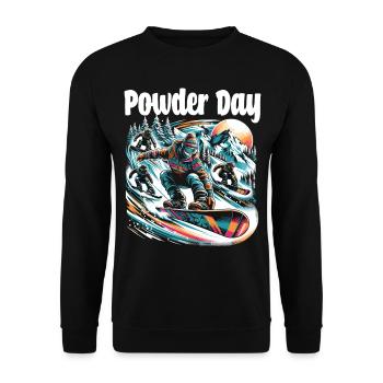 Boarder's Paradise: Snowboardabenteuer Snowboard - Unisex Pullover - Schwarz - Vorne - Alina (178cm) & Michal (187cm)