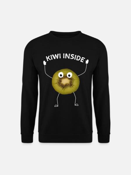 Kiwi Inside Kiwifrucht Neuseeland Neuseeländer - Unisex Pullover - Schwarz