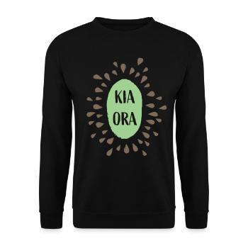 Kiwi New Zealand Kia Ora Fruits Fruit Costume Replacement - Unisex Sweatshirt - black - Front - Alina (178cm) & Michal (187cm)