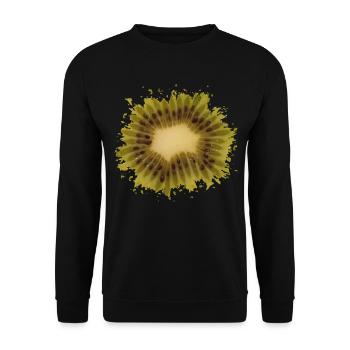 Kiwi Kiwi Fruit Fruits Costume Replacement Carnival - Unisex Sweatshirt - black - Front - Alina (178cm) & Michal (187cm)