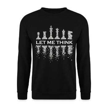 Let me think Chess Chess Player Chess Tournament - Unisex Sweatshirt - black - Front - Alina (178cm) & Michal (187cm)