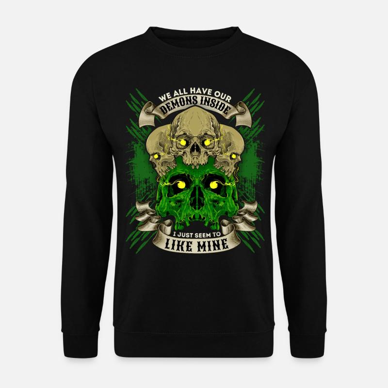 Skulls, Skull, Funny Saying, Skull - Unisex Sweatshirt - black