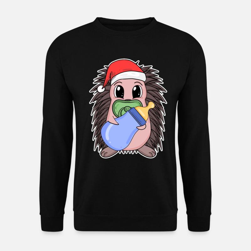Hérisson bébé Noël - Sweat-shirt Unisexe - noir