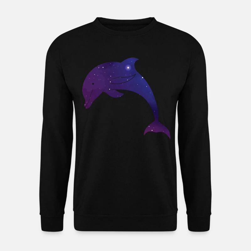 Dolphin Space Galaxy - Unisex Pullover - Schwarz