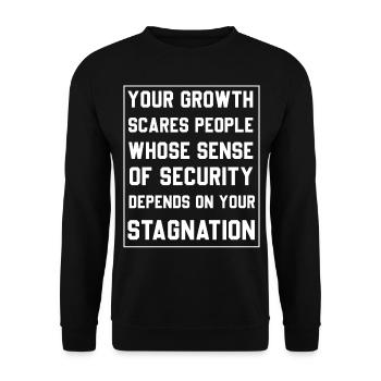 Drôle de dicton - Sweat-shirt Unisexe - noir - Devant - Alina (178cm) & Michal (187cm)