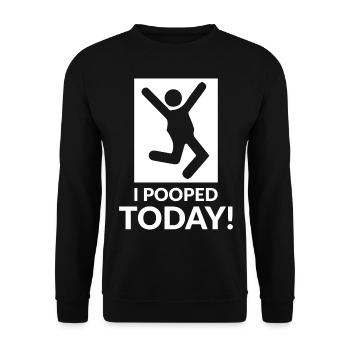 I pooped today - Unisex Pullover - Schwarz - Vorne - Alina (178cm) & Michal (187cm)