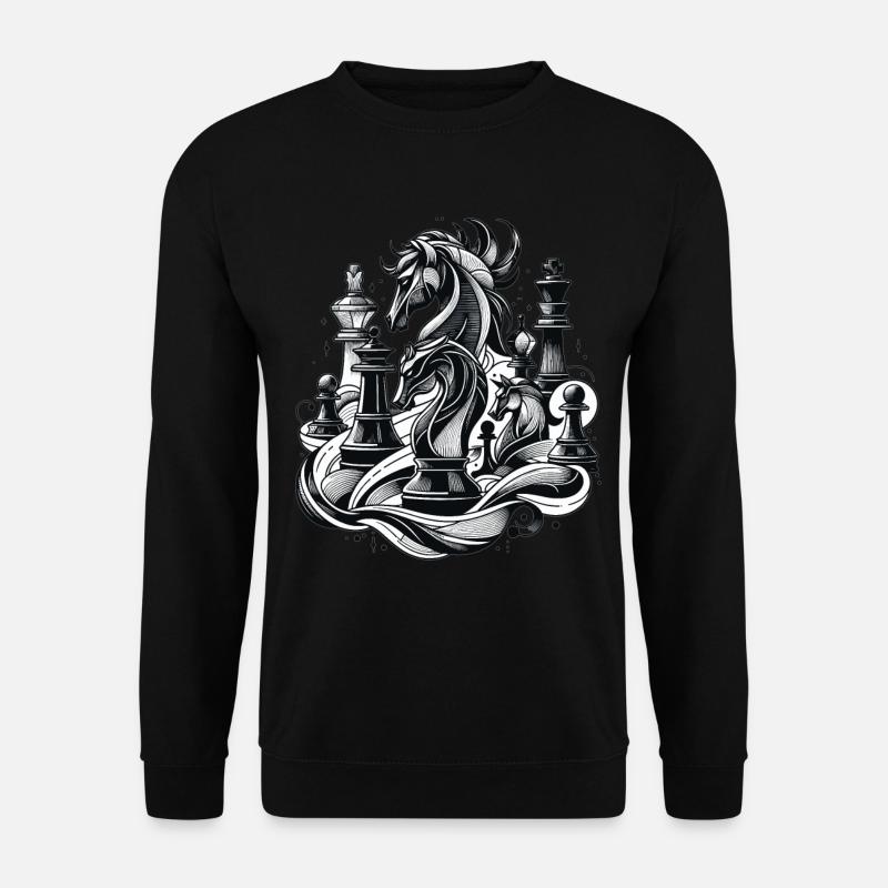 Echecs Elégants Stratégie Echecs - Sweat-shirt Unisexe - noir