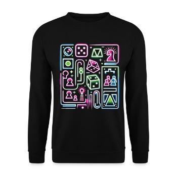 Jeux de société futuristes Jeu de société Chemise - Sweat-shirt Unisexe - noir - Devant - Alina (178cm) & Michal (187cm)