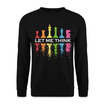 Chess Chess Tournament Chess Set LGBTQ Rainbow - Unisex Sweatshirt - black - Front - Alina (178cm) & Michal (187cm)