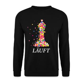 Schach Schachtunier Läufer Läuft Schachspielerin - Unisex Pullover - Schwarz - Vorne - Alina (178cm) & Michal (187cm)