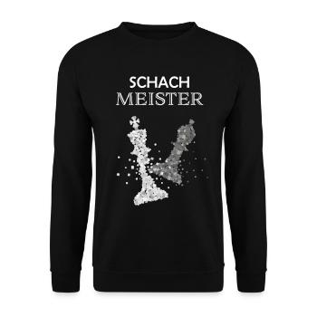 Schachmeister Schachspieler Schach Schachtunier - Unisex Pullover - Schwarz - Vorne - Alina (178cm) & Michal (187cm)