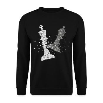 Échecs, Tournoi d’échecs, Joueur d’échecs, Pièces d’échecs - Sweat-shirt Unisexe - noir - Devant - Alina (178cm) & Michal (187cm)