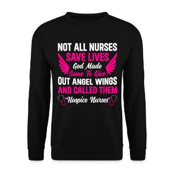 Nursing Nurse Hospice Nurses - Unisex Sweatshirt - black - Front - Alina (178cm) & Michal (187cm)