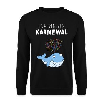 Ich bin ein Karnewal Karneval Konfetti Walkostüm - Unisex Pullover - Schwarz - Vorne - Alina (178cm) & Michal (187cm)