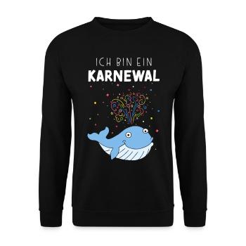 Ich bin ein Karnewal Karneval Kostümersatz - Unisex Pullover - Schwarz - Vorne - Alina (178cm) & Michal (187cm)