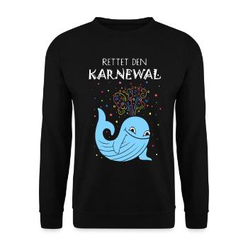 Karneval Fasching Konfetti Karnewal Kostümersatz - Unisex Pullover - Schwarz - Vorne - Alina (178cm) & Michal (187cm)