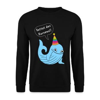 Karneval Fasching Konfetti Karnewal Kostümersatz - Unisex Pullover - Schwarz - Vorne - Alina (178cm) & Michal (187cm)