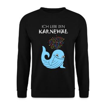 Karnewal Karneval Fasching Konfetti Fastelovend - Unisex Pullover - Schwarz - Vorne - Alina (178cm) & Michal (187cm)