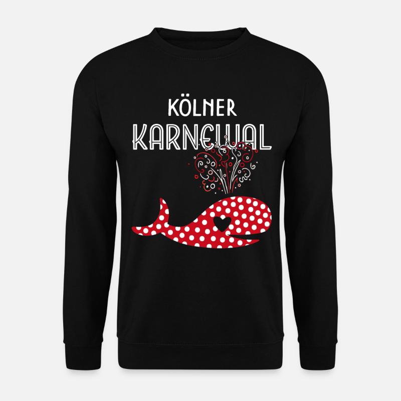 Köln Kölner Karneval Fasching Konfetti Rot Weiß - Unisex Pullover - Schwarz