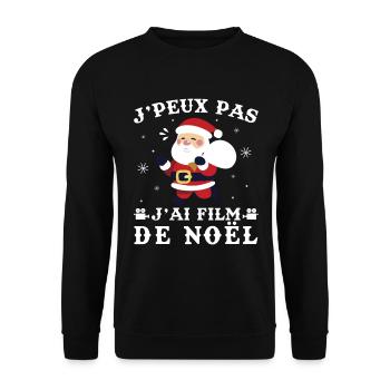 J'peux pas j'ai film de Noël - Sweat-shirt Unisexe - noir - Devant - Alina (178cm) & Michal (187cm)