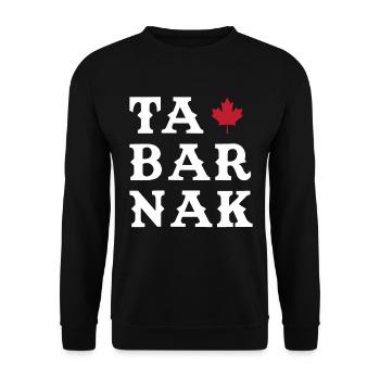 Tabarnak Je Me Barre Au Canada Feuille D'érable - Sweat-shirt Unisexe - noir - Devant - Alina (178cm) & Michal (187cm)